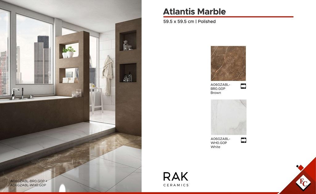 Bathroom: 59.5 x 59.5 Atlantis Marble