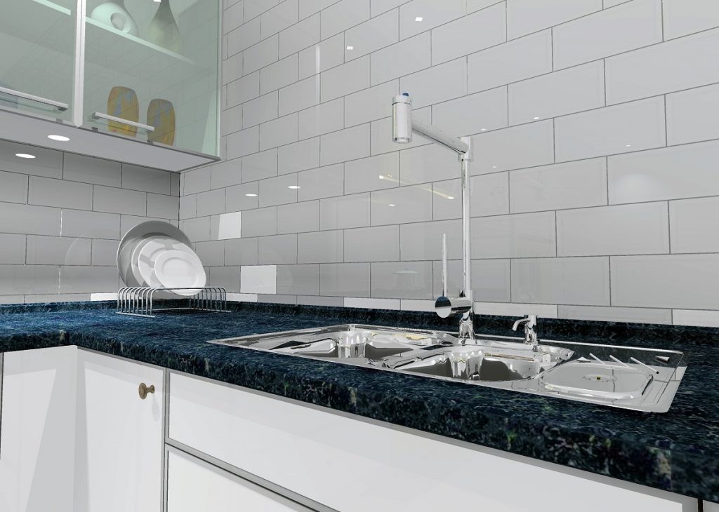 mariwasa tiles for kitchen sink