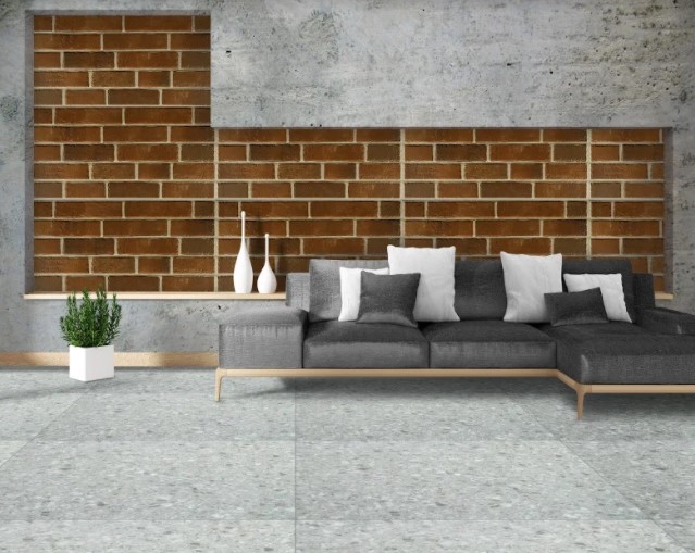 Grey Terrazzo Look